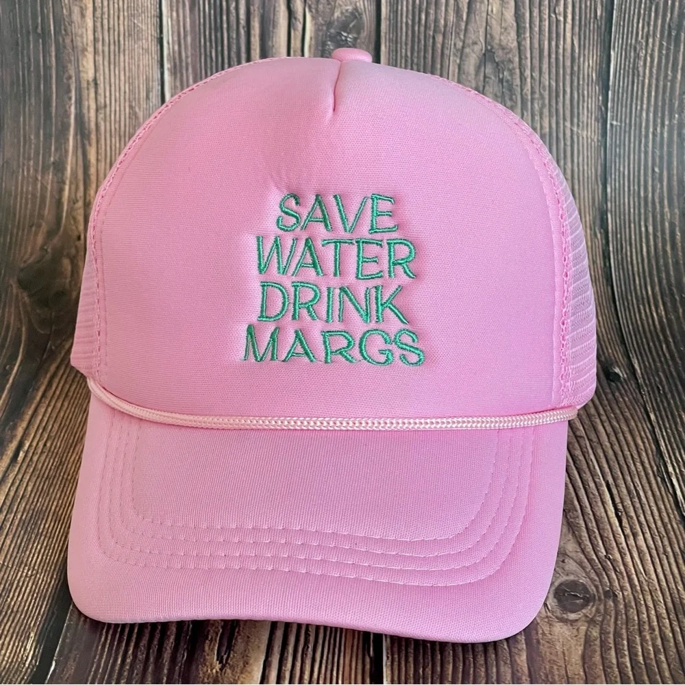 Save Water Drink Margs Trucker Hat Beach Vacation NEW